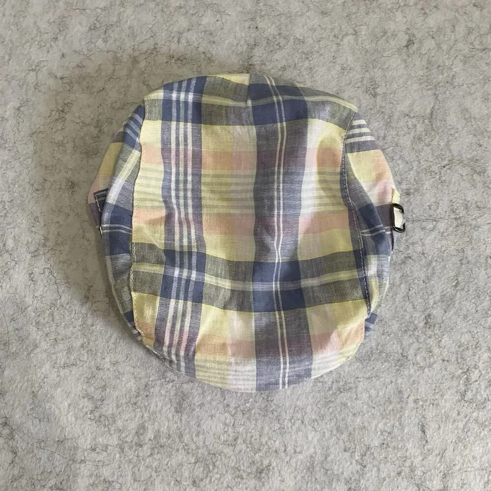 Janie & Jack Striped Linen Newsboy Hat Cap Size  3-6 monthsSummer preppy Plaid